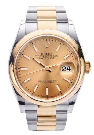 Rolex Datejust 36 Steel/yellow gold champagne dial oyster bracelet 126203 UNWORN 2021