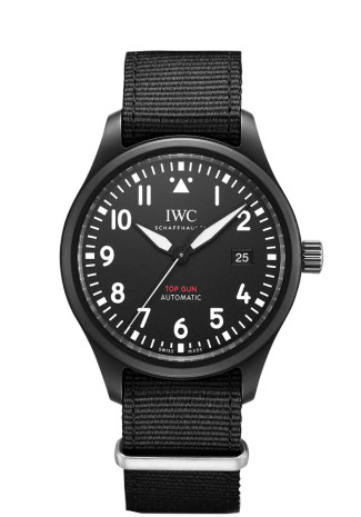 IWC Pilot's Watch Automatic Top Gun 41mm Ceramic Case Black Dial Textile Bracelet  IW326906