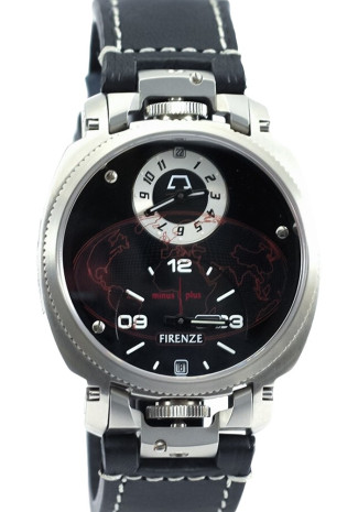 Anonimo Firenze Dual Time black dial 100% NEW