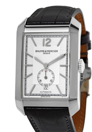 Baume & Mercier Hampton 31x48mm Steel case White dial Black crocodile bracelet M0A10528