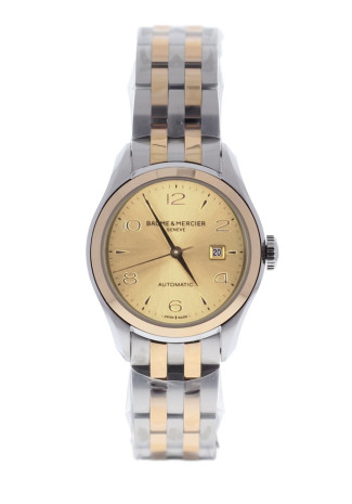Baume & Mercier Clifton 30mm Steel & Yellow Gold Case Champagne Dial Steel & Yellow Gold Bracelet M0A10351