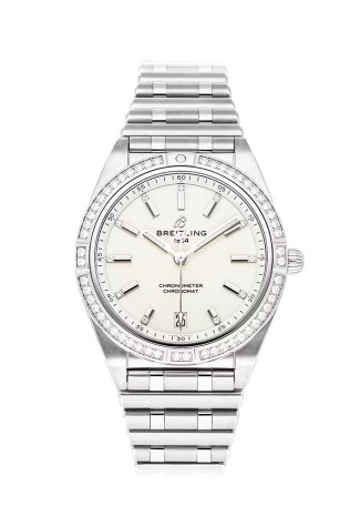 Breitling Chronomat Automatic 36mm Steel Case White Dial Steel Bracelet A10380591A1A1