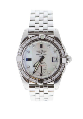Breitling Galactic 36 Automatic Steel Diamond Mother of Pearl Diamond Dial A3733053/A717 NEW