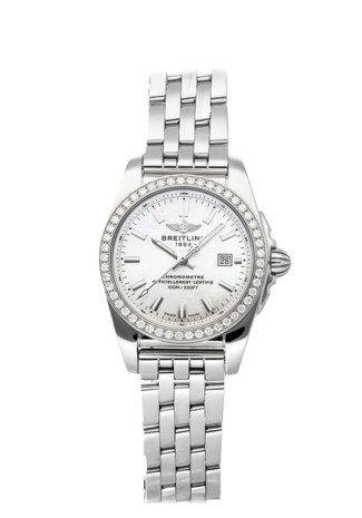 Breitling GALACTIC 29 SLEEK Stainless Steel & Tungsten - Mother-Of-Pearl dial Steel Bracelet A7234853/A784 NEW