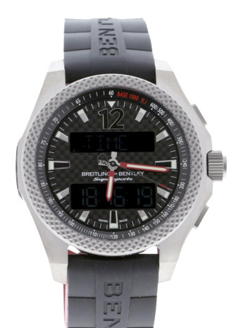 Breitling for Bentley Supersports B55 46mm Titanium Case Carbon Dial Black Rubber Strap EB552022/BF47 