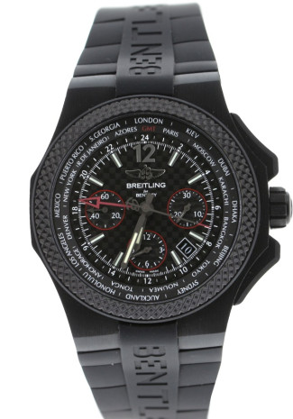 Breitling for Bentley GMT B04 S 45mm Carbon Case Carbon Dial Black Rubber Strap Limited Edition NB0434E5/BE94