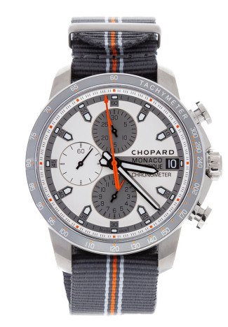Chopard Grand Prix de Monaco Historique 2016 45mm Steel case Silver dial Nato bracelet 168570-3002