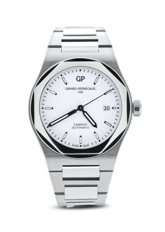 Girard Perregaux Laureato limited 225 silver/white dial 2017