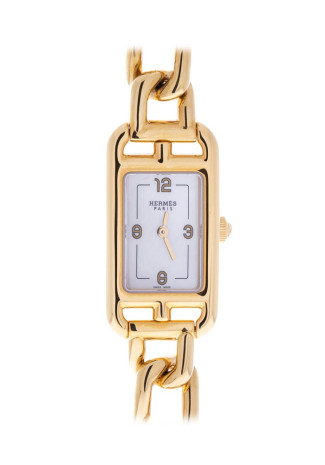 Hermès Cape Cod Nantucket Small 17x29mm 18K Rose gold case Mother of Pearl dial Rose gold Bracelet 049573WW00 