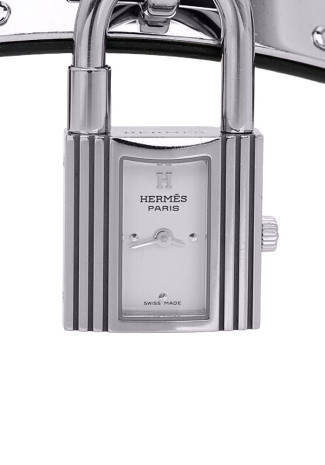 Hermes Kelly 20mm Steel Case White dial Leather Bracelet KE1.210