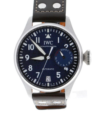 IWC Big Pilots Watch Edition Le Petit Prince Automatic Steel Case Blue Dial Brown Leather Strap IW501002