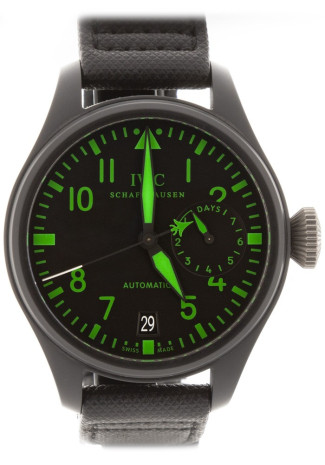 IWC Big Pilots Watch Top Gun Boutique Edition 48.6 mm Titanium/Ceramic Black Luminescence Dial With Black Leather Strap Limited Edition 500 pcs IW501903 NEW