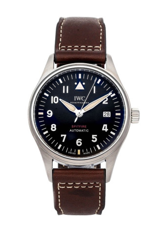 IWC Pilots Watch Automatic Spitfire Steel Black Dial IW326803