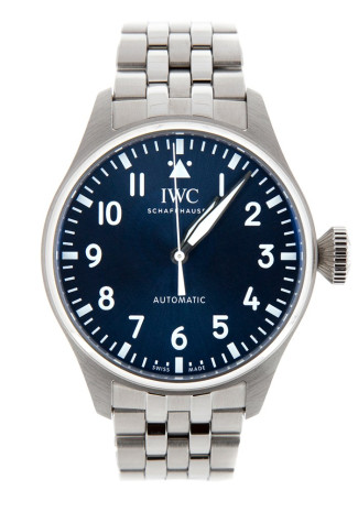 IWC Big Pilot's Watch 43mm Steel Case Blue Dial Steel Bracelet IW329304