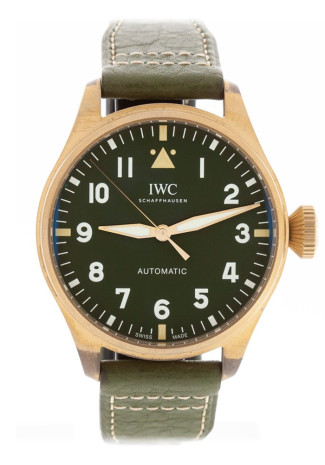 IWC Pilot's watch Spitfire 43mm bronze Case Green Dial Green Leather Strap Limited edition IW329702 