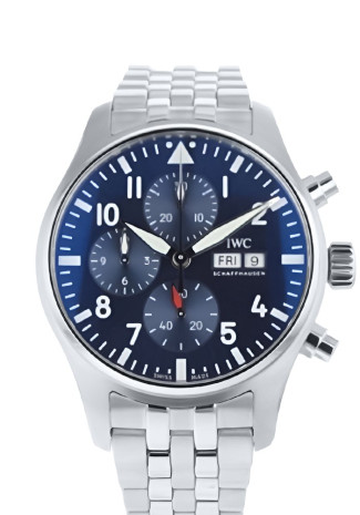 IWC Pilot's Watch Chronograph 43mm Steel Case Blue Dial Steel Bracelet IW378004