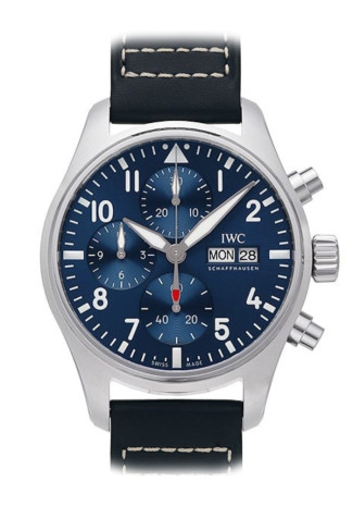IWC Pilot's Watch Chronograph 41mm Steel Blue Dial Blue Calfskin strap IW388101 