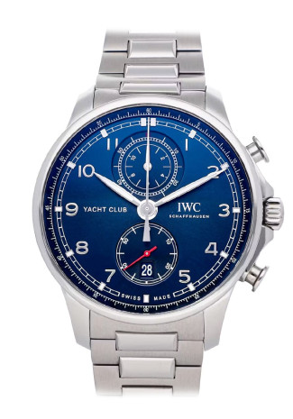 IWC Portugieser Yacht Club Chronograph 45mm Steel Blue dial Metal bracelet IW390701 