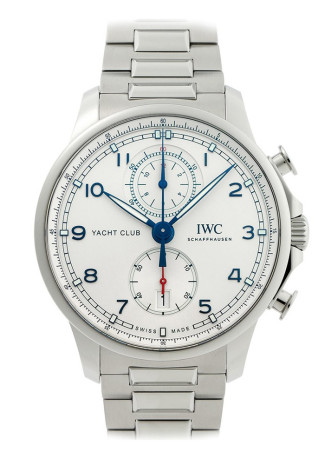 IWC Portugieser Yacht Club Chronograph 45mm Steel Silver dial Metal bracelet IW390702