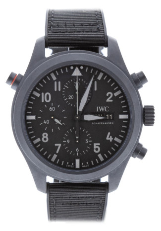 IWC Pilot's Watch Top Gun Ceratanium 44mm Black dial Rubber and Textile bracelet Limited Edition IW371815