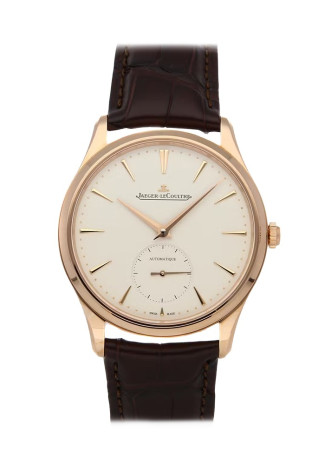 Jaeger LeCoultre Master Ultra Thin Small Seconds 39mm Pink gold case Beige dial Brown Crocodile Skin Bracelet Q1212510