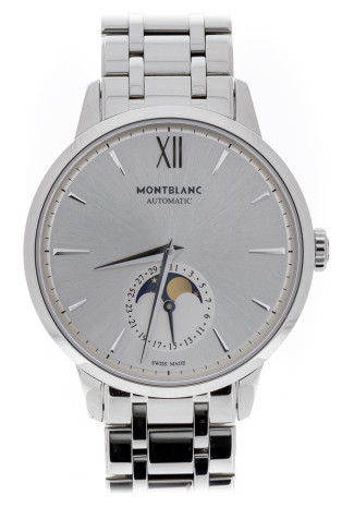 Montblanc Heritage Spirit Moonphase 39mm Steel Case Silver Dial Steel Bracelet 111184