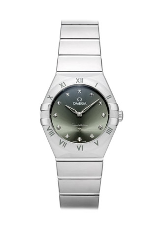 Omega Constellation Quartz 28mm Steel Green dial Steel bracelet 131.10.28.60.60.001