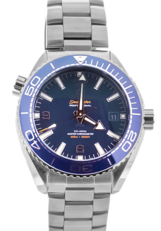 Omega Seamaster Planet Ocean 600M Master  co-axial Master Chronometer 44mm Steel Case Blue Dial Steel Bracelet 215.30.44.21.03.001