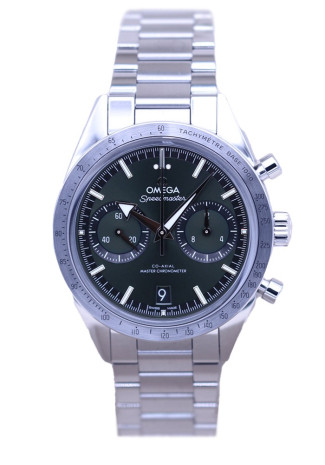 Omega Speedmaster '57 Master Chronometer Chronograph 41mm Steel Case Green Dial Steel Bracelet 332.10.41.51.10.001