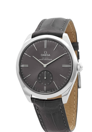 Omega De Ville Trésor Co-Axial Master Chronometer 40mm Steel Case Black Dial Black Leather Strap 435.13.40.21.06.001 
