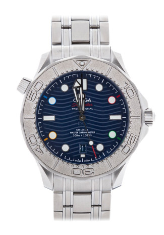 Omega Seamaster Diver 300M Master Chronometer 42mm Steel Blue Dial 522.30.42.20.03.001 Limited Edition Beijing Olympics