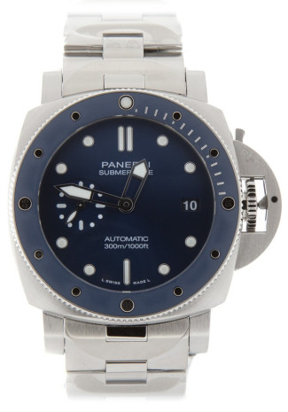 Panerai Submersible Blue Notte 42mm Steel Blue Dial PAM01068 NEW