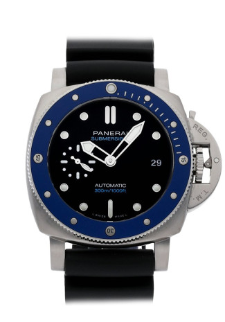 Panerai Submersible Azzurro 42mm Steel Black dial Rubber bracelet PAM01209