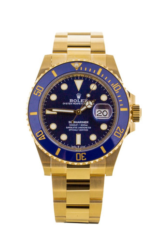 Rolex Submariner Date 41mm Yellow Gold Case Blue Dial Yellow Gold Bracelet 126618LB