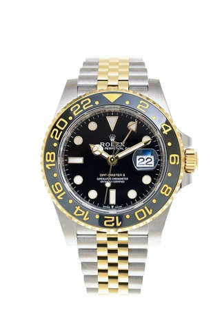 Rolex GMT-Master II 40mm Steel and Yellow Gold Case Black Dial Jubilee Bracelet 126713GRNR