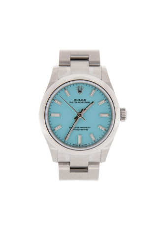 Rolex Oyster Perpetual 31mm Steel Case Turquoise Tiffany Dial Oyster Bracelet 277200