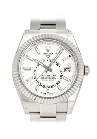 Rolex Sky-Dweller 42 mm White Gold and Steel Case White Dial Oyster Bracelet 336934
