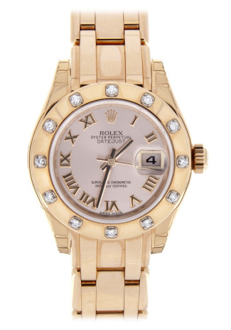 Rolex Lady Datejust 29mm Rose gold pink dial diamond set 80315 UNWORN 2021
