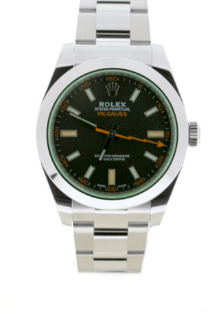 Rolex Milgauss Green glass black dial UNWORN 2021