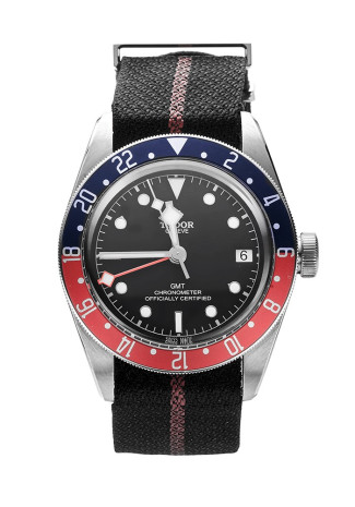 Tudor Black Bay GMT "Pepsi" 41mm Steel Case Black Dial Black Nato Bracelet M79830RB