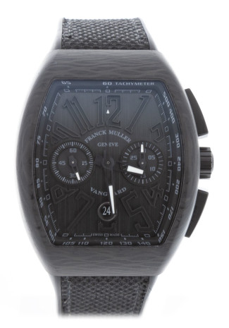 Franck Muller Vanguard Titanium black dial black rubber bracelet V 45 CC DT Carbon