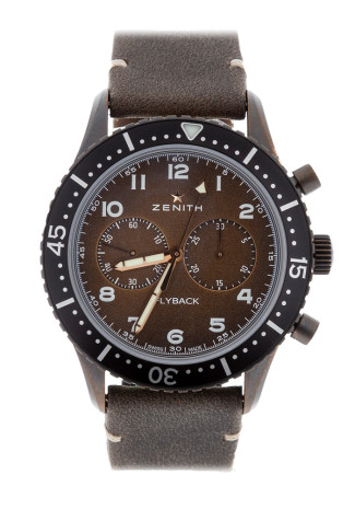 Zenith Pilot Cronometro Tipo CP-2 Flyback 43mm Bronze Case Bronze dial Brown leather Bracelet 29.2240.405/18.C801